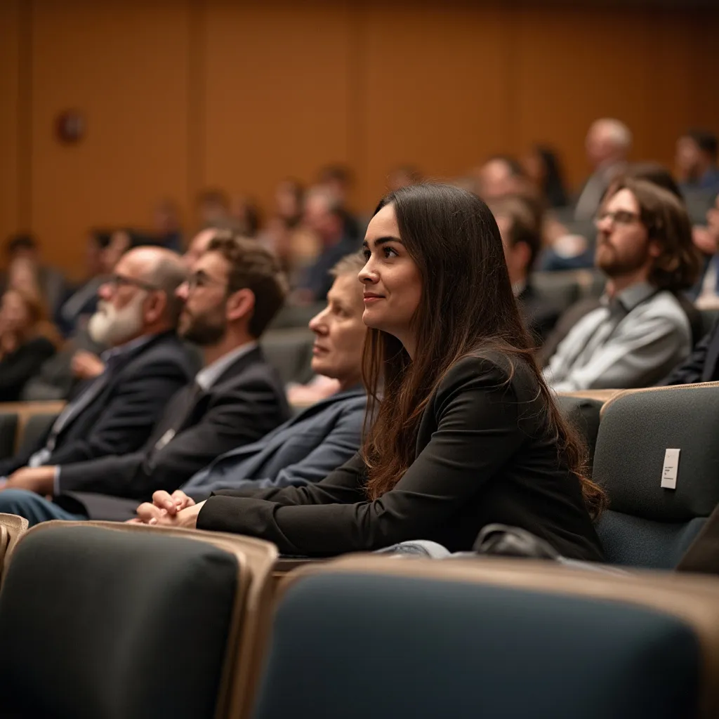 Eventos y conferencias financieras con asistentes